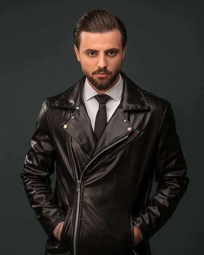 Noah Men's Black Asymmetric Zip Jacket